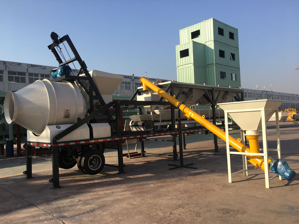 Reversible Drum Type Mini Mobile Batching Plant