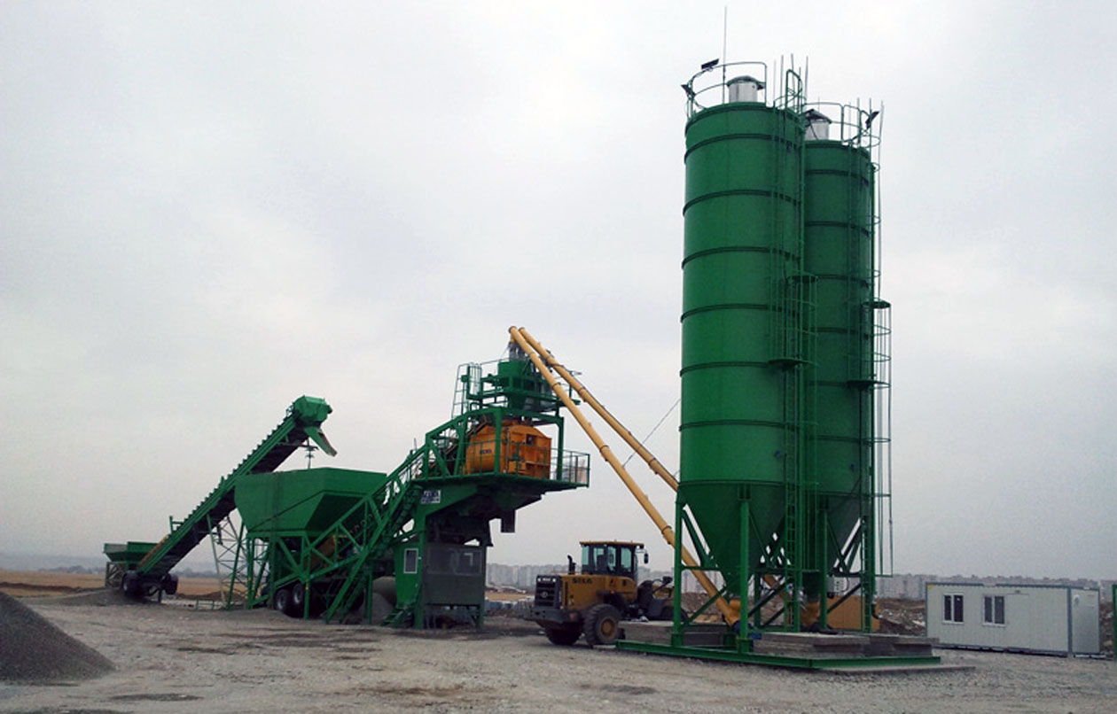 YHZS60 mobile batching plant Indonesia