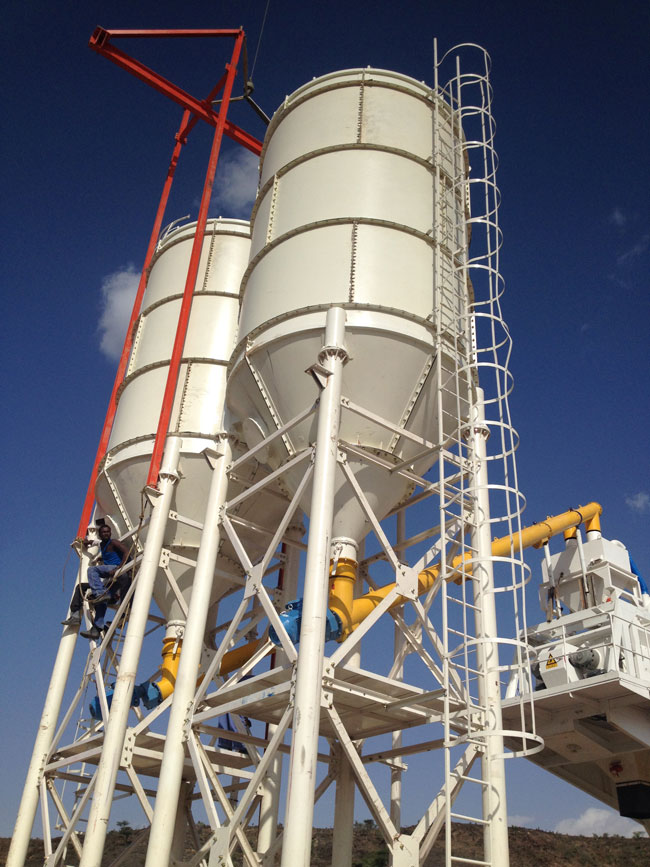 supporting leg type mobile concrete batching plant