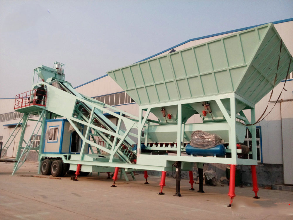 Hot Building Equipment Yhzs75 Mobile Concrete Batching Plant