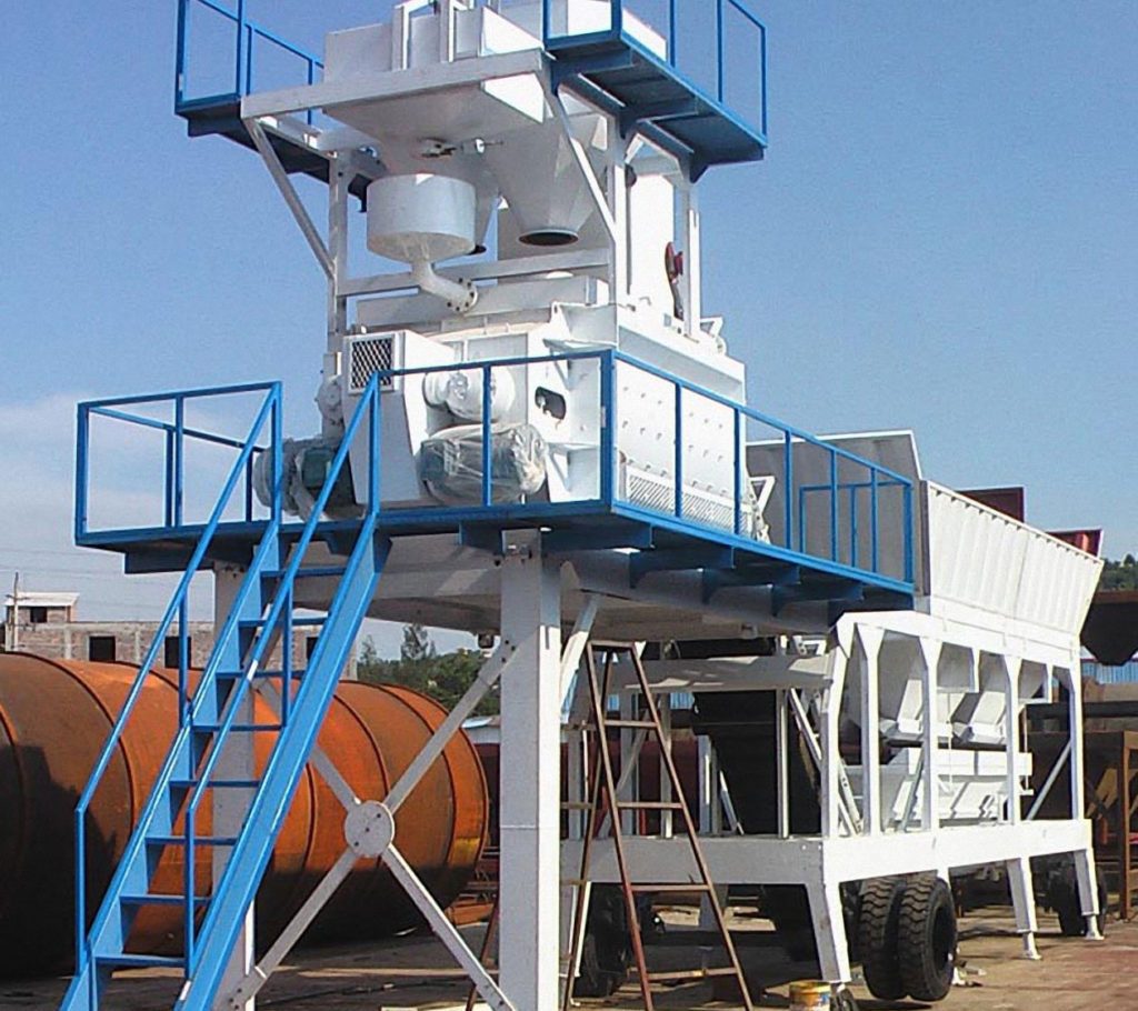 mobile concrete mixing batch plant