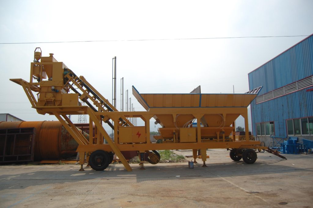 mobile mini concrete batching plant