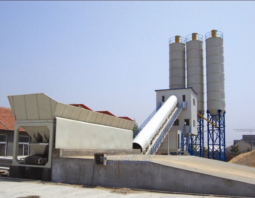 hzs180 stationary concrete batching plant