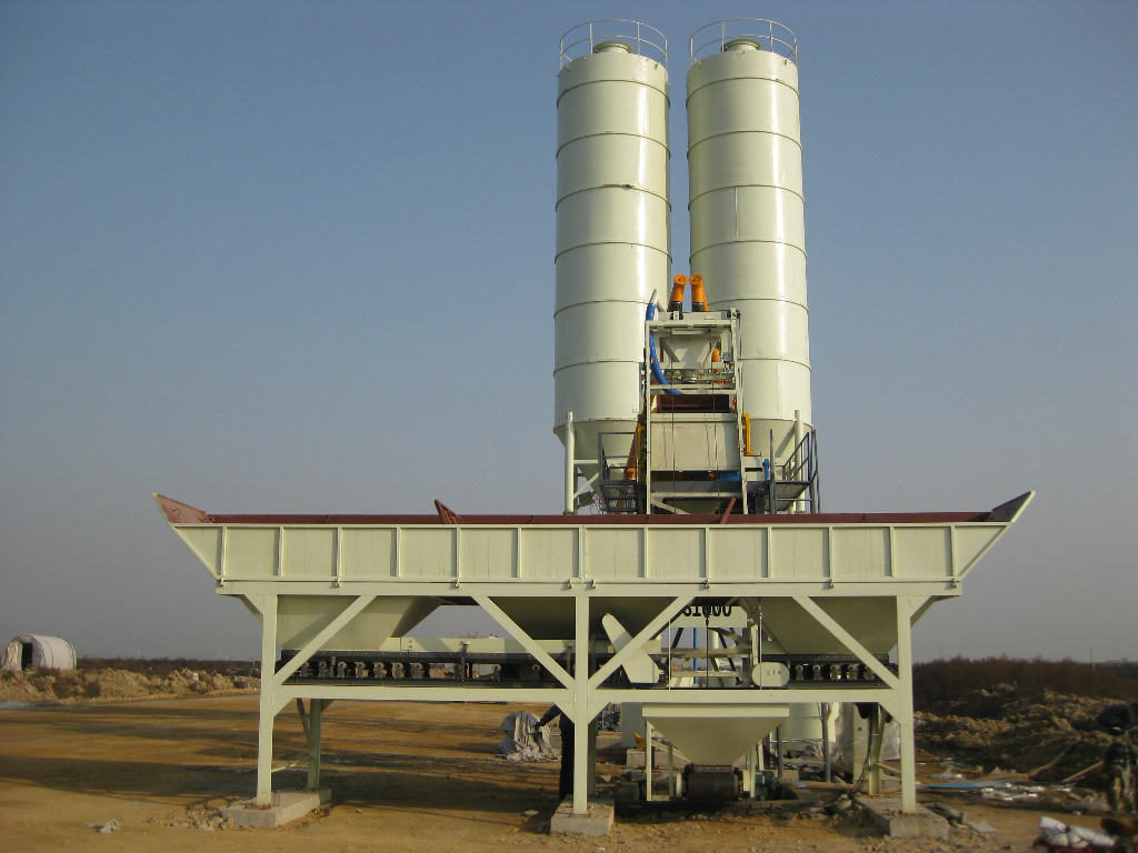 skip type concrete batching plant