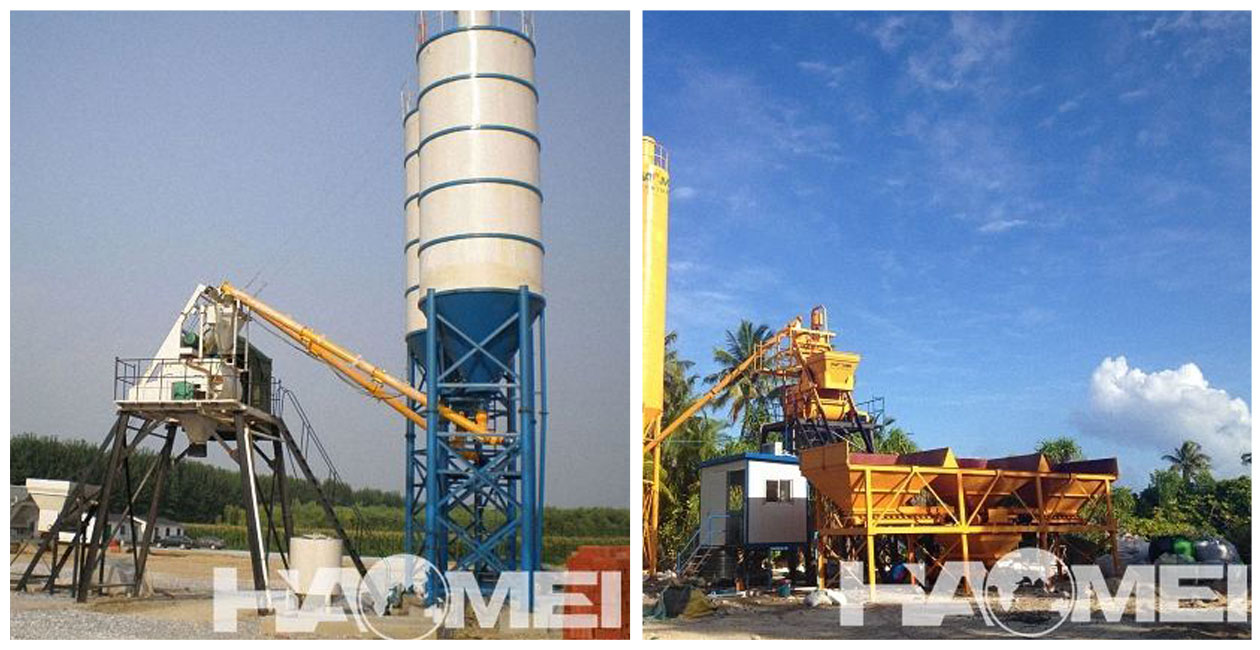 dry mix concrete batching plant