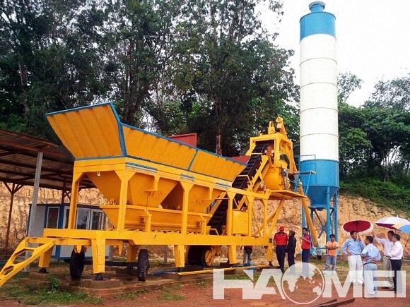 mobile concrete batching plant yhzs35